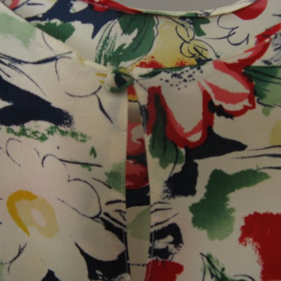 VINTAGE 80s-90s 100% SILK BLOUSE SIZE SMALL - Picture 4 of 7